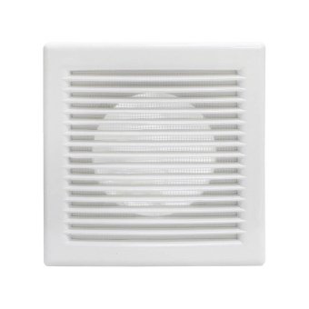 Решітка вентиляційна 204х204 мм, розємна, з сіткою, нахилені жалюзі, фланець d 150 мм Air | 61-132