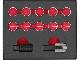 Мітчики і вставки для ремонту різьби лямбда-зонду YATO, M18x 1,5, 12 елем. [20]