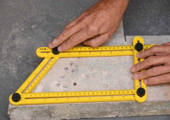 VOREL Шаблон - лінійка для перенесення вимірів, 25х12см. габ. 310 х 175 х 25 мм  | 18470