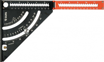 YATO Кутник алюмінієвий зі стопкою- 140 мм, 90°-45°-45° YATO l= 210/290 мм з транспортиром  | YT-707