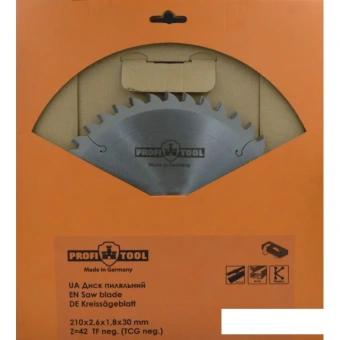 Диск пильный по алюминию 216х3.2х2.6х30 мм, Z=48, форма зуба TFneg, поперечный рез PROFITOOL