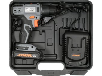 Шуруповерт акумуляторний STHOR: 20V Li-Ion. 2 АГод, КМ- 26 Nm, патрон до Ø- 0,8-10 мм [4]