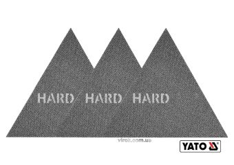 YATO Сітка абразивна, тверда, трикутна, на липучці, до шліфмашини YATO : G100, l= 280 мм, 3 шт (DW) 