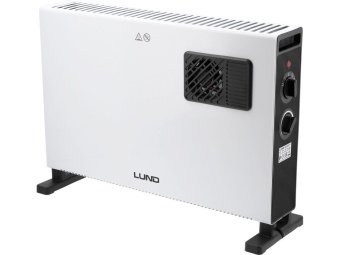 Обігрівач конвекторний LUND від ел.мережі- 230 В, 2 регулювальні режими- 1,25 і 2 кВт з вентилятором