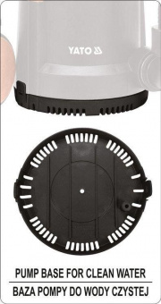 YATO Насос для брудної води мережевий YATO: 900 Вт, 18000 л/год, макс.висота- 8.9м, макс.глибина- 7 