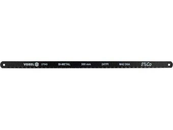Полотно різальне по металу BI-мет VOREL M42+D6A+Co8%, 300х12,6х0,65 мм, 24 зуби/1", паков. 2 шт [10]