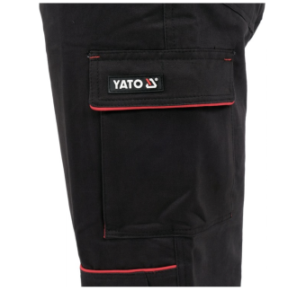 YATO Комбінезон робочий COMFY YATO розмір XL, чорно-червоний, 9 кишень, 100% бавовна  | YT-79254