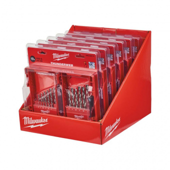 Milwaukee Дисплей из 6шт Наборов сверл по металлу HSS-G THUNDERWEB (19 шт) // 4932352375