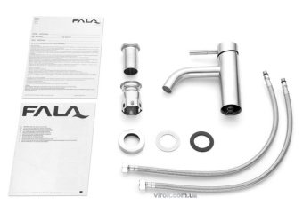 FALA Змішувач води для умивальника "STEELY 1" з кульовим регулятором  | 75801