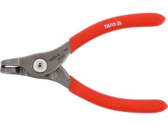 Щипці SEGERA для стопорних кілець YATO гнуті під 90° розтискні, l= 130 мм, розвід- 3-9 мм [6/48]