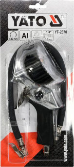 YATO Пістолет для накачування шин YATO з манометром P ≤ 0.8 MPa, з'єднання Ø= 1/4"  | YT-2370