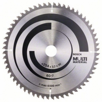 Пиляльний диск Bosch Multi Material (254х30х60Т) (2608640449)