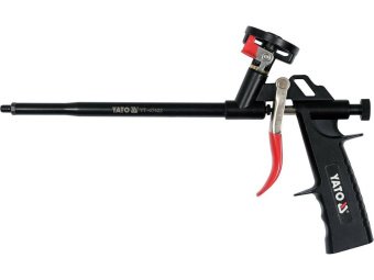 Пістолет для нанесення монтажної піни YATO: L=320/225мм, алюмін/сталев. корпус, регуляція подачі[20]