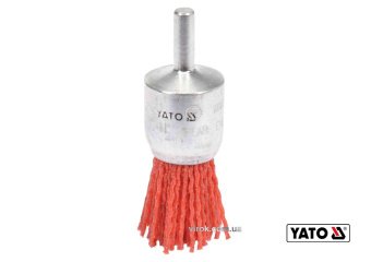 YATO Щітка зачисна з нейлоновим ворсом, до дрилі YATO : Ø=25 мм, зі шпинделем Ø=6 мм  | YT-47780