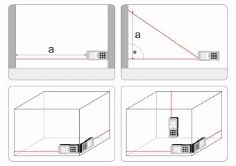 VOREL Дальномір лазерний : 0.2-50 м, точність ± 2 мм, 8 режимів, живлення- 2 x AAA (3 В)  | 81791