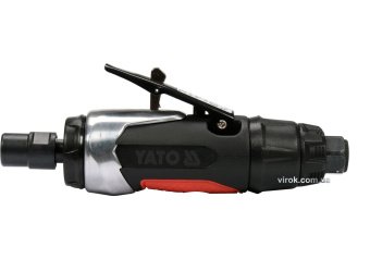 YATO Шліфмашина пневматична, пряма YATO зі сполуч. Ø=1/4", роб. тиск- 6,3Bar, витр. повітря-113 л/хв