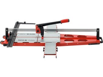 Плиткоріз ручний YATO з 1 напрямною, L= 105cм, 2 різця Ø= 22x6x6 мм, макс. товщина- 14мм, кут- 0-60°