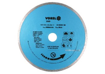 VOREL Диск відрізний алмазний суцільний : Ø= 230 мм  | 08735