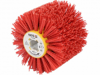 YATO Щітка-вал до шліфувально-брашувальної машинки YATO з ПВХ ворсом, Ø= 120/19 мм, шир.- 100 мм  | 