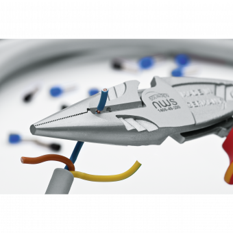 NWS  Плоскогубці комбіновані "Ergo Multi" з ізольов. ручками VDE до 1000 В: вигнуті 45°, L= 200 мм |