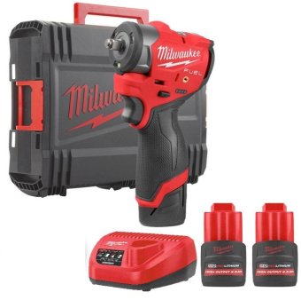 MILWAUKEE Гайковерт акумуляторний 3/8'' з кільцем M12 FSCIWF38-252X, 305Нм (зарядний пристрій, 2 аку