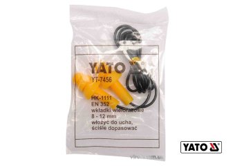YATO Протишумові беруші YATO : 22 дБ, силіконові  | YT-7456