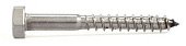 Шуруп по дереву нержавеющий с шестигранной головкой 10х 80 DIN 571
