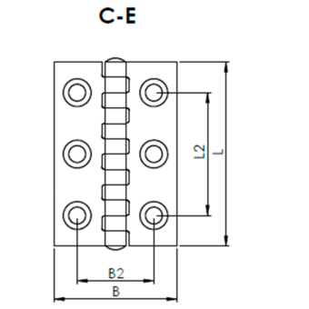 Петля нержавеющая 8049D 50x60x1.5