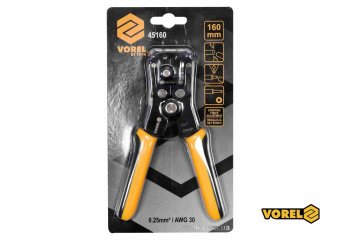 VOREL Знімач ізоляції автоматичний : l= 160 мм, для кабелів 0.2-6 мм²  | 45160