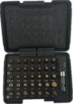 Набір насадок викруткових Isotin USH: 1/4", PH-PZ-Torx-HEX-SL + магнітний тримач, 36 елем.