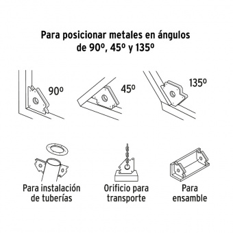 TRUPER ESM-5X Кутник магнітний, для зварювання, до 70 кг кут 45°, 90°, 135°