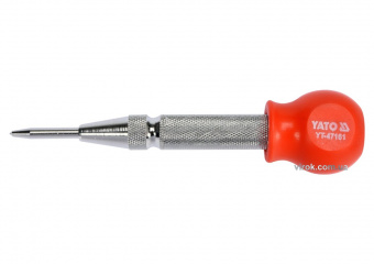 YATO Кернер пружинний автоматичний по металу YATO l=125 мм з регульованим вістрям  | YT-47161