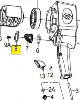 KING TONY Скоба фиксатор воздуховода для 33841-ххх | 33841-A08