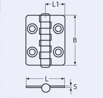 Петля нержавеющая 814796 30x40x1.5