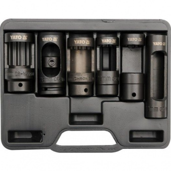 YATO Набір насадок до форсунків в дизельний двигун YATO : квадрат- 1/2", 6 шт. | YT-0622