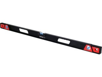 Рівень ударостійкий з магнітами YATO: L= 1 м. 3 капсули в алюмінієвому корпусі, 2 ручки [15]