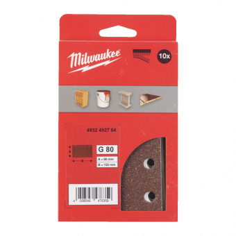 MILWAUKEE Шлифовальные листы 80 X 133 H&L GR 80 - 10 PCS | 4932492764