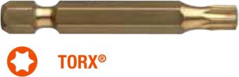 USH Насадка викруткова ISOTIN TORX T15 x 50 мм Torsion. титанова подовжена, Уп. 10 шт. | UUSG0203655