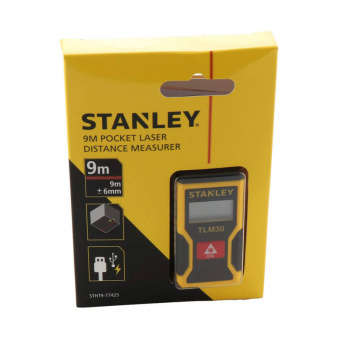 STANLEY STHT9-77425 Измеритель расстояния лазерный TLM30 (р/д 0,1-9м +6мм) для мебели