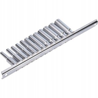 Набор головок длинных на планке TOPTUL 1/4" 12ед. 4-13мм GAAQ0802U
