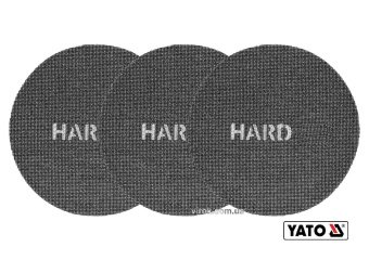 YATO Сітка абразивна, тверда, кругла, на липучці, до шліфмашини YATO : G220, Ø= 225 мм, 3 шт (DW) | 