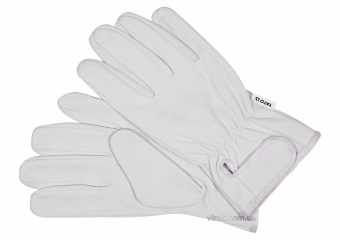 YATO Рукавиці робочі білі з застібкою-липучкою YATO : шкіра, розмір 10  | YT-74647