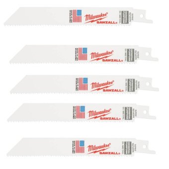 MILWAUKEE Полотно для шабельних пил, 150х2,5х1,8мм, (5шт), (універсальні)
