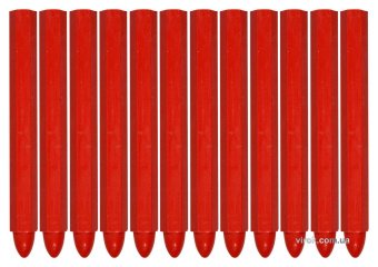 YATO Крейда маркувальна для різних поверхонь YATO : 120 x 12 мм, червона, 12 шт  | YT-69932