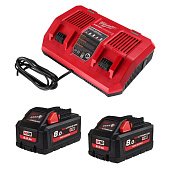 MILWAUKEE Энергокомплект M18 HNRGO4-802 (В8 2шт; з/у M18 DFC ) | 4932492936