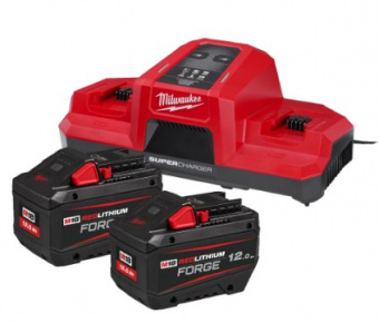 MILWAUKEE Енергокомплект, M18 FORGENRG-122DBSC (+заряд.пристр. M18 DBSC, 2 акум.FORGE Х 12.0Аг)