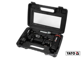 YATO Тріщатка, шліфмашинки кутова і пряма пневматичні YATO: 1/2", тиск- 0.63 МПа, 113 л/хв 3 шт+кейс