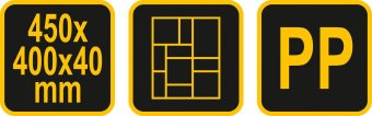 VOREL Форми для виготовлення бруківки : 450 х 400 x 40 мм, з поліпропілену  | 35061