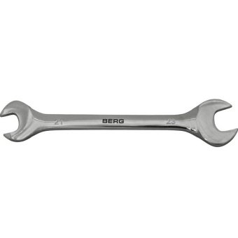 Ключ ріжковий двосторонній Cr-V 21х23мм Berg | 48-114