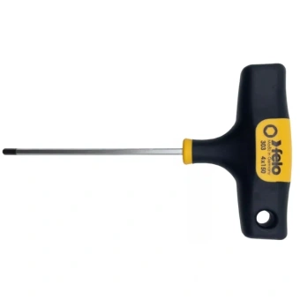 Отвертка Т-образная FELO, HEX 4,0х150 мм, покрытие ручки SoftGrip (30304560)